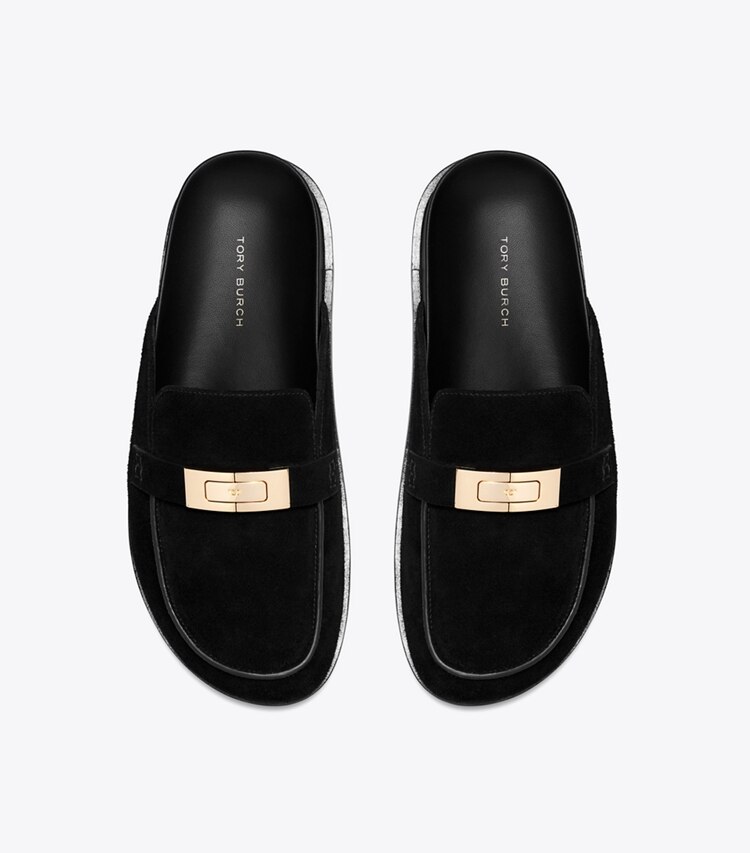 Tory Burch diseñador zapatos planos Chinela LeeLee en PERFECT BLACK vista superior
