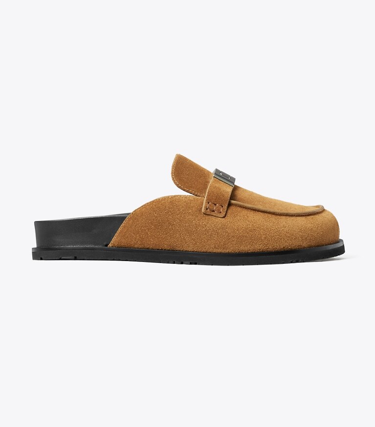 Tory Burch diseñador zapatos planos Chinela LeeLee en TOFFEE lateral