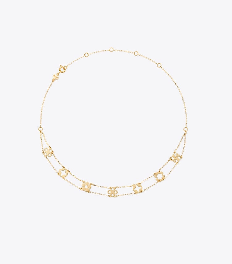 Tory Burch designer necklaces Choker Necklace in Tory Gold front