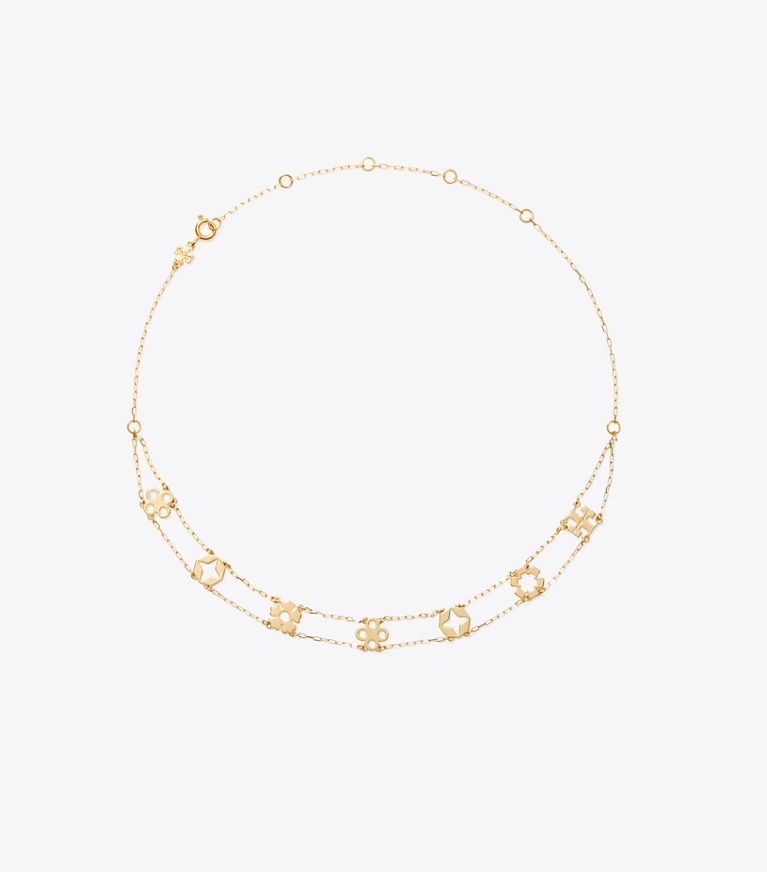 Tory Burch designer necklaces Choker Necklace in Tory Gold front