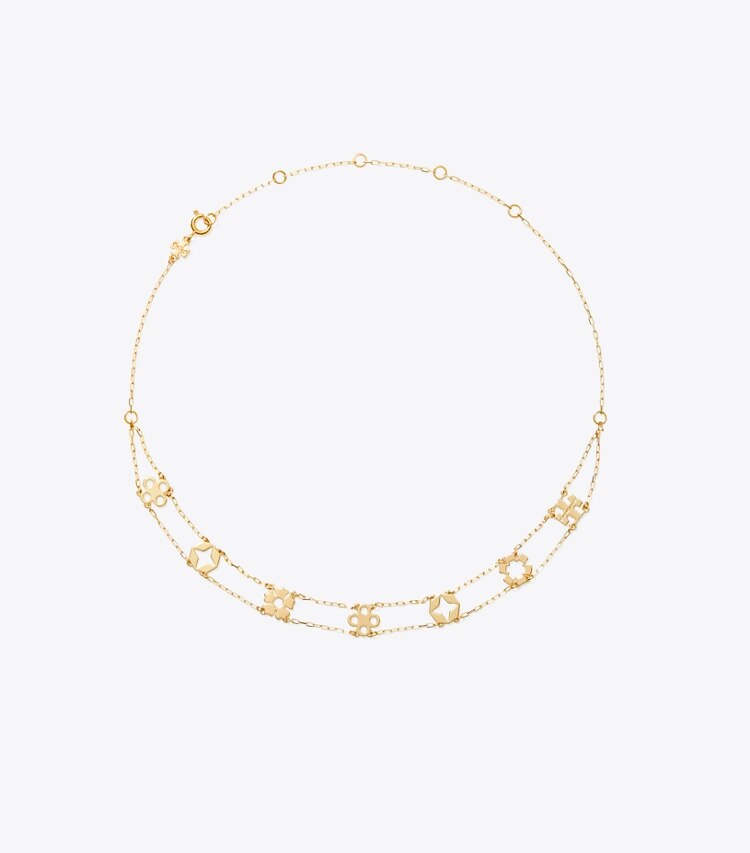 Tory Burch designer halsketten Chokerkette in Tory Gold front