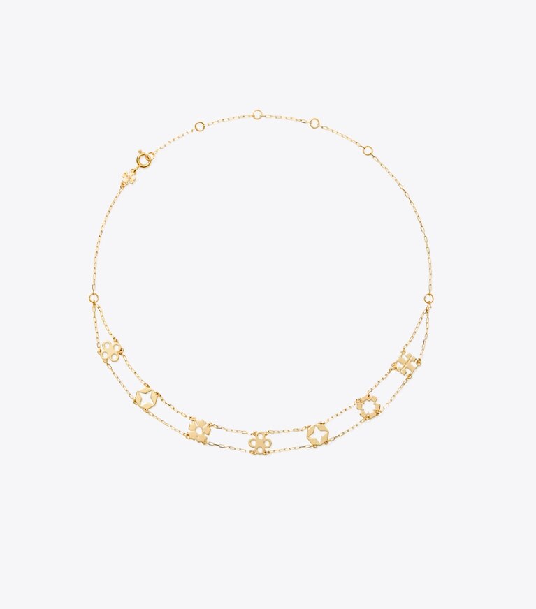 Tory Burch designer halsketten Chokerkette in Tory Gold front