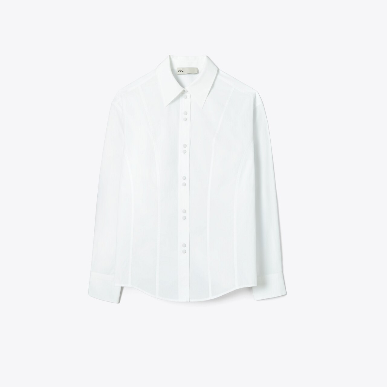 Cinched Cotton Poplin Shirt