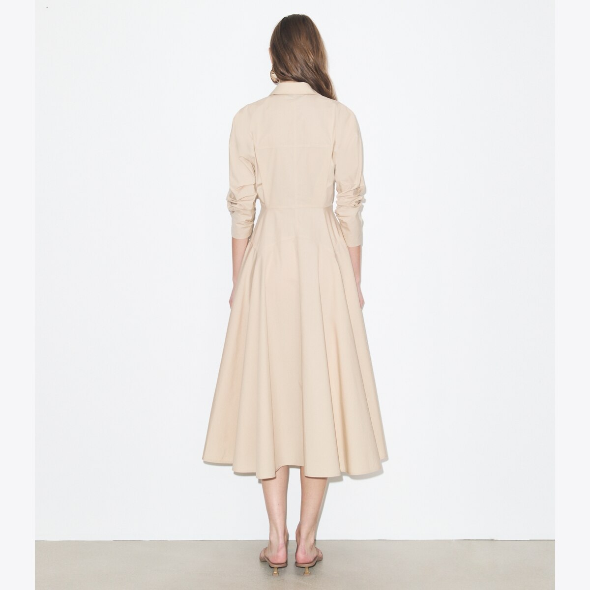 CINCHED COTTON SHIRTDRESS - thumbnail 3