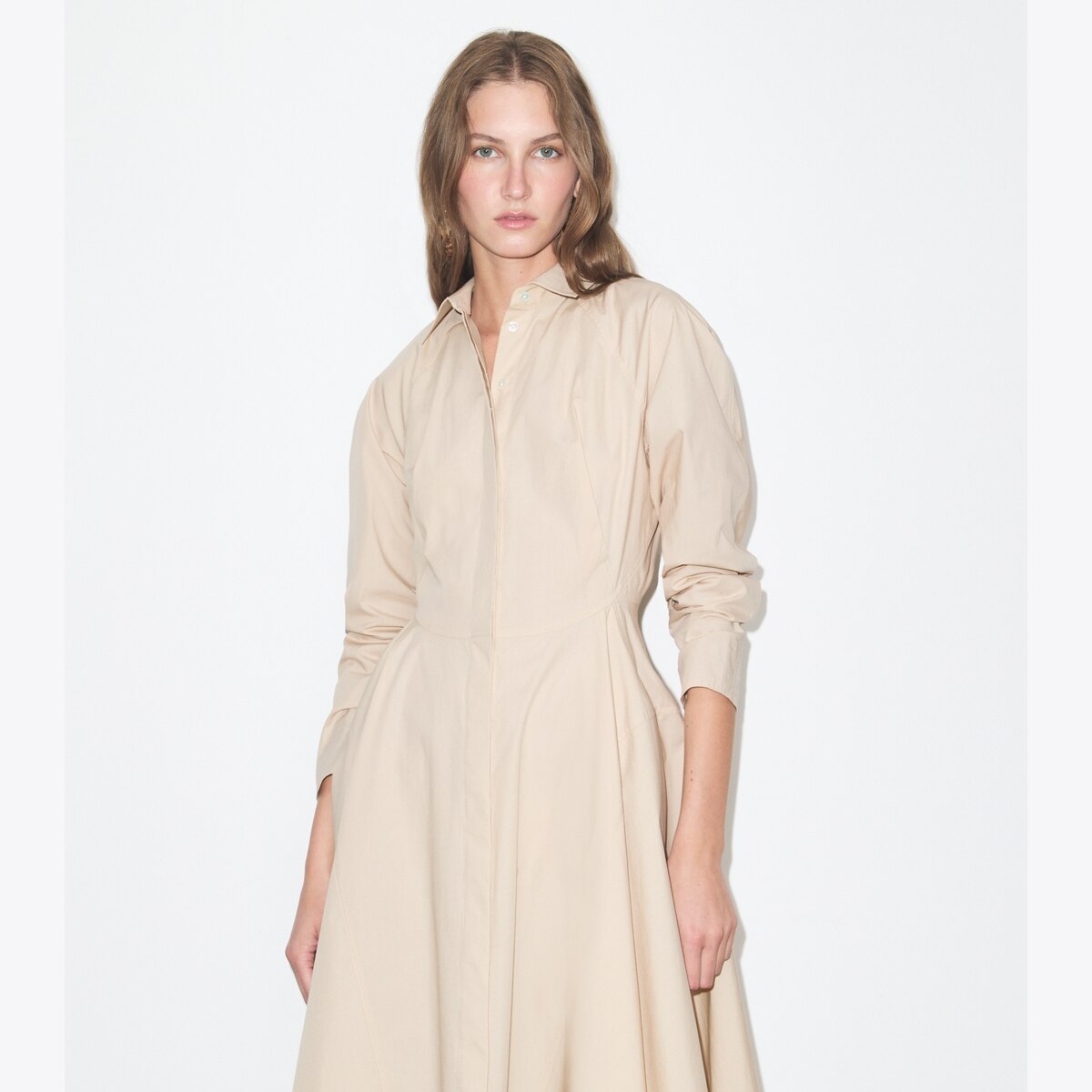 CINCHED COTTON SHIRTDRESS - thumbnail 5