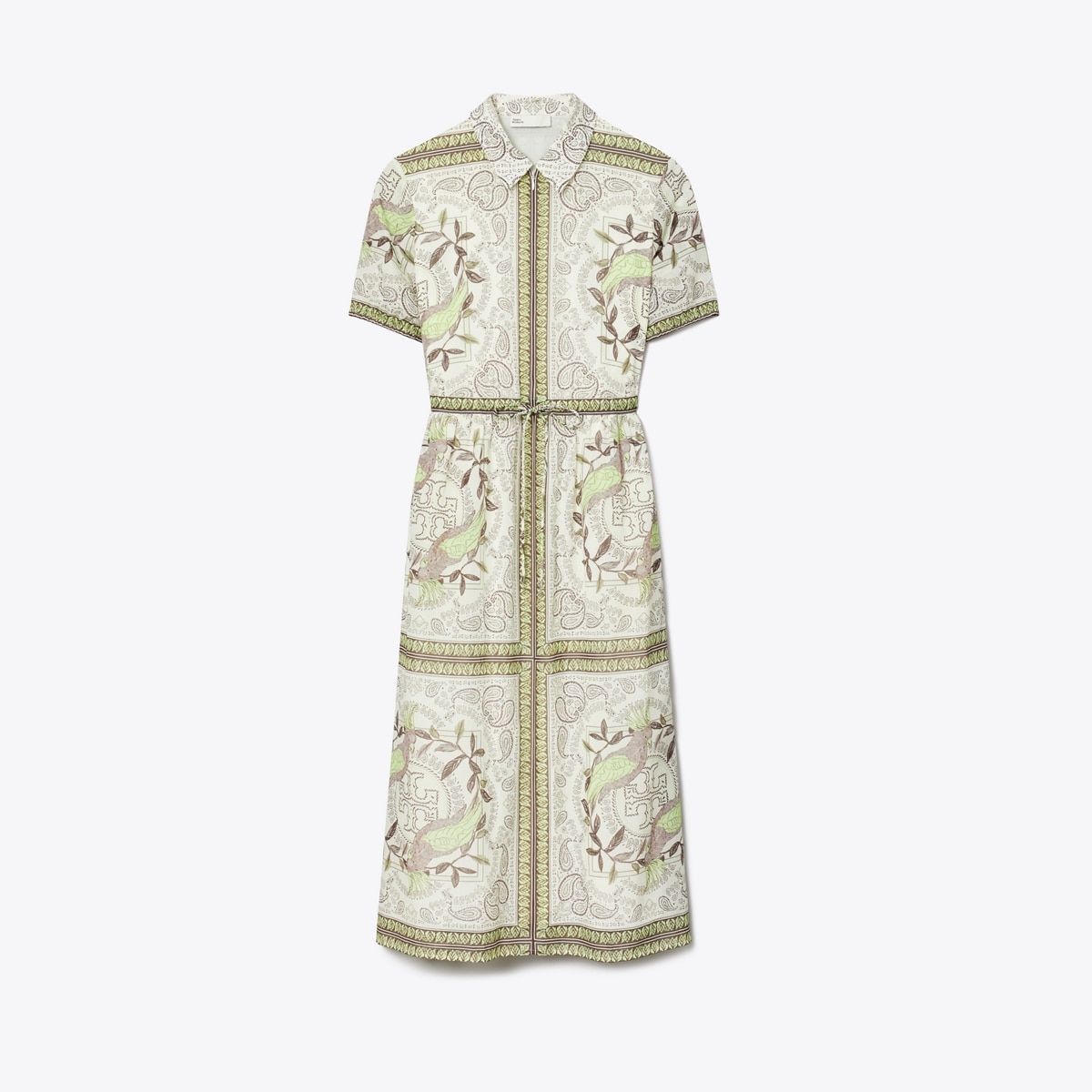 Cinched Cotton Zip Dress: Women's Designer Dresses | Tory Burch