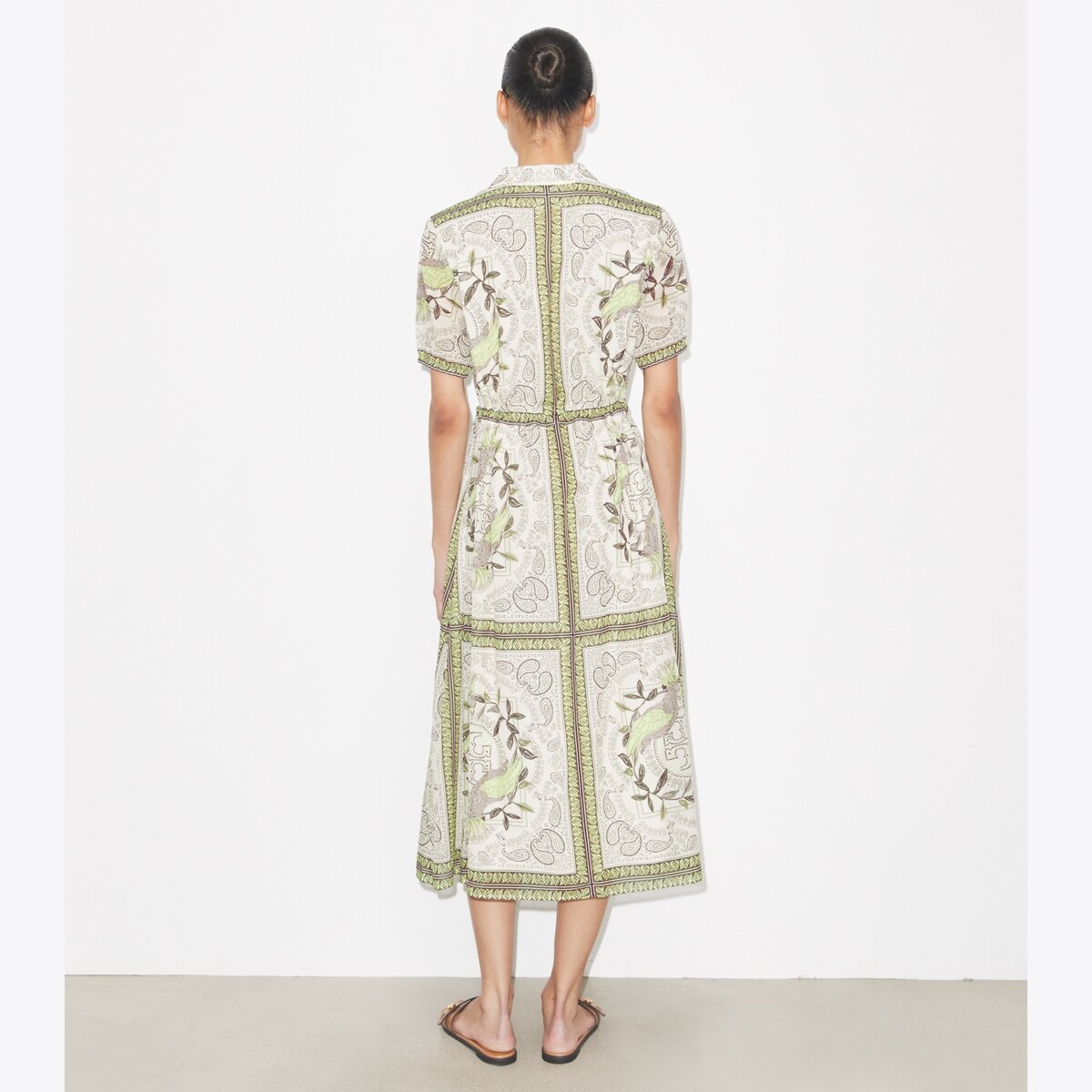 Cinched Cotton Zip Dress: Women's Designer Dresses | Tory Burch