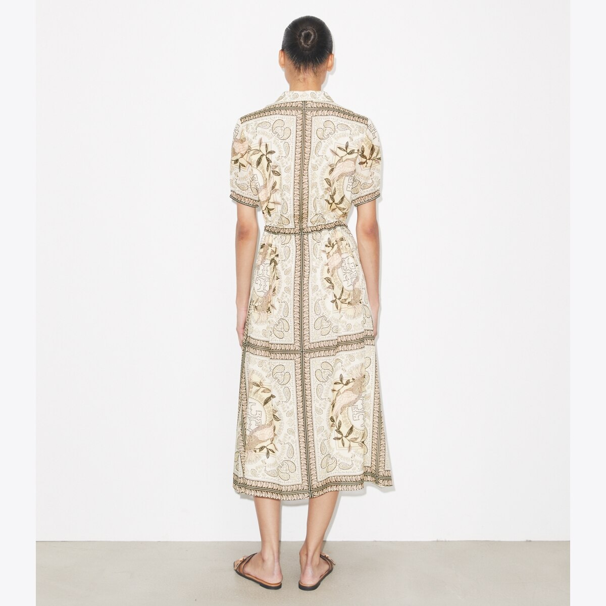 Cinched Cotton Zip Dress: Women's Designer Dresses | Tory Burch