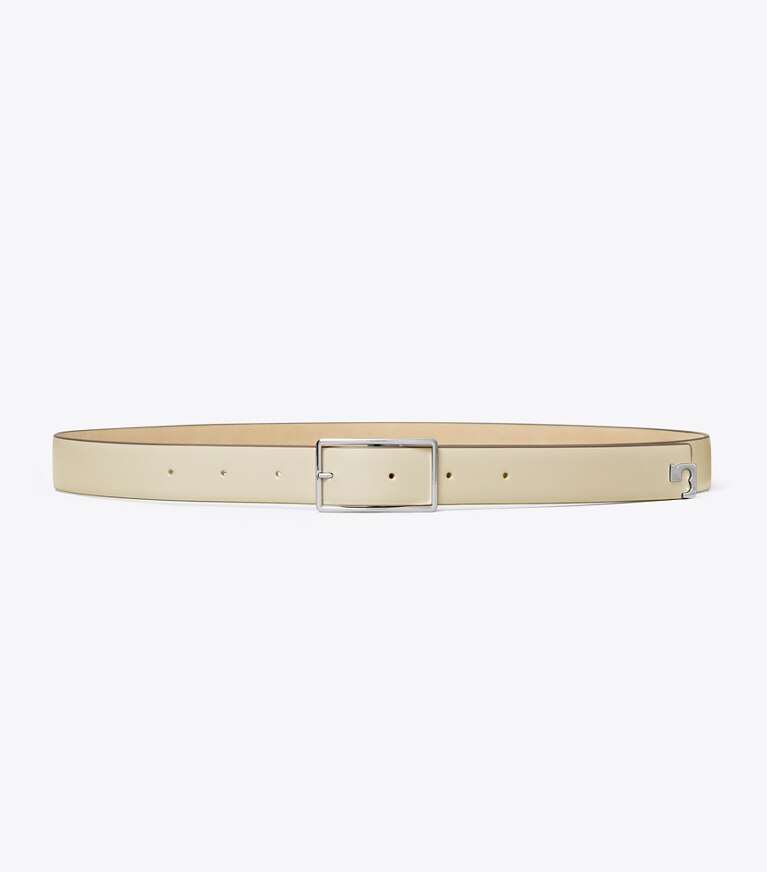 Tory Burch diseñador cinturones Cinturón Gigi en Warm White / Silver adicional