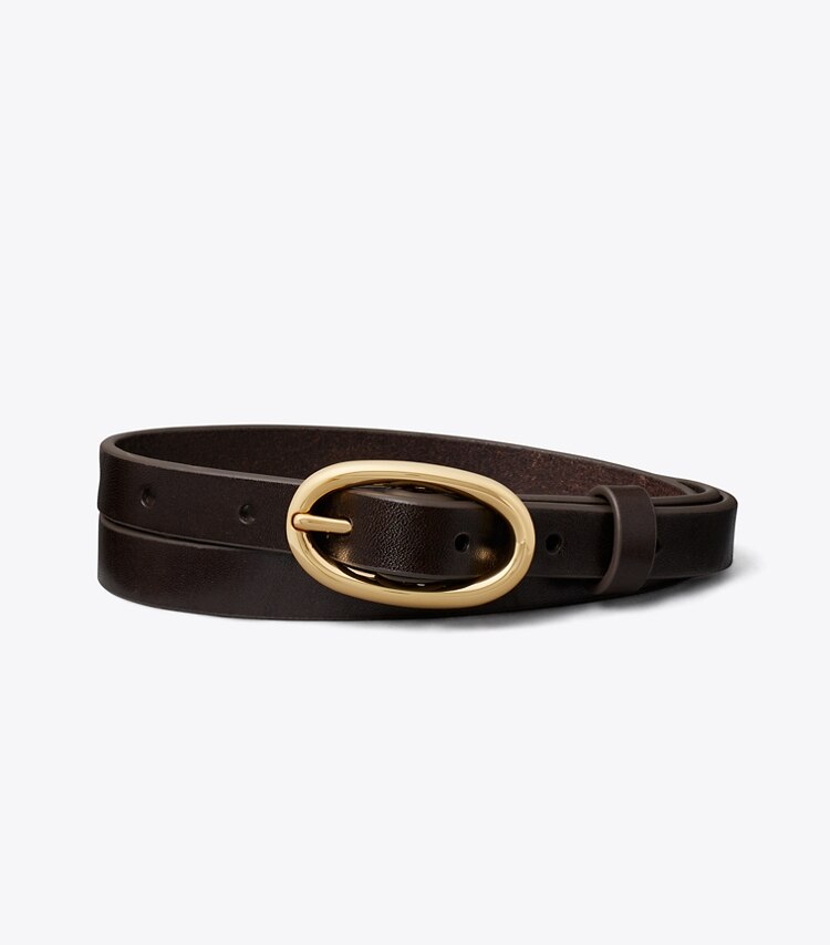 Tory Burch diseñador cinturones Cinturón mediano con hebilla Pierced en Amarena frente