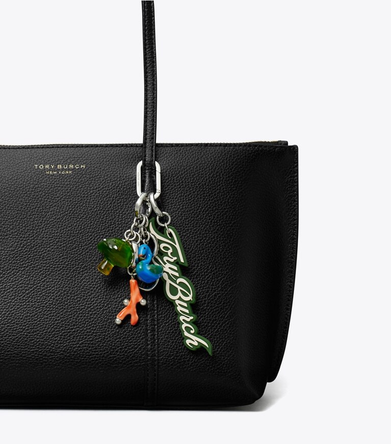 Tory Burch designer ciondoli per borse e portachiavi Ciondolo da borsa Charm Chain in Multi front