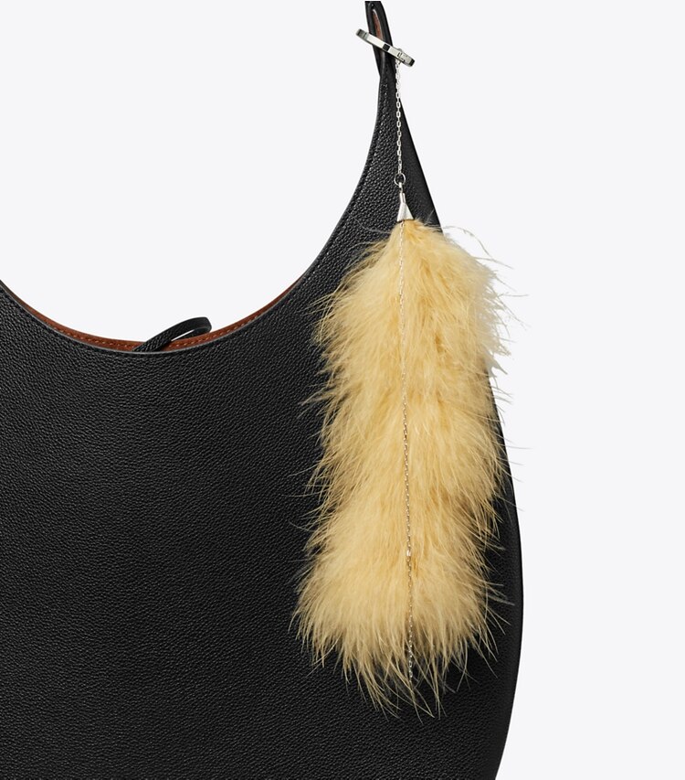 Tory Burch designer ciondoli per borse e portachiavi Ciondolo da borsa Feather in Praline dettaglio