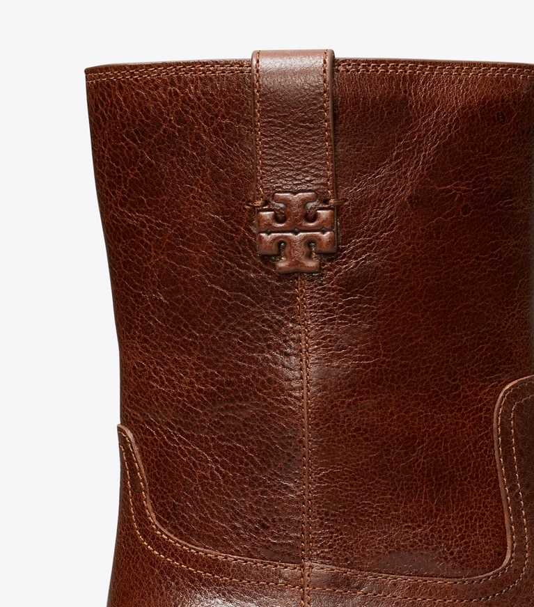 Tory Burch designer ankle boots City Western Ankle Boot in SIERRA COGNAC angle