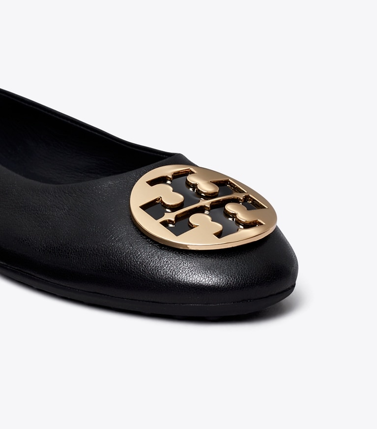 Tory Burch designer loafers Claire Ballerina in BLACK angle