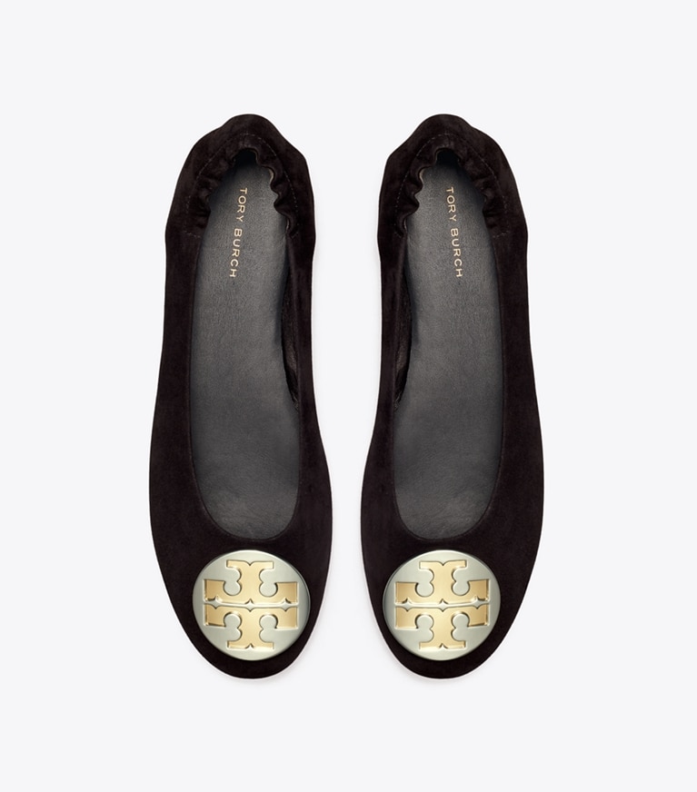 Tory Burch designer loafers Claire Ballerina in BLACK von oben