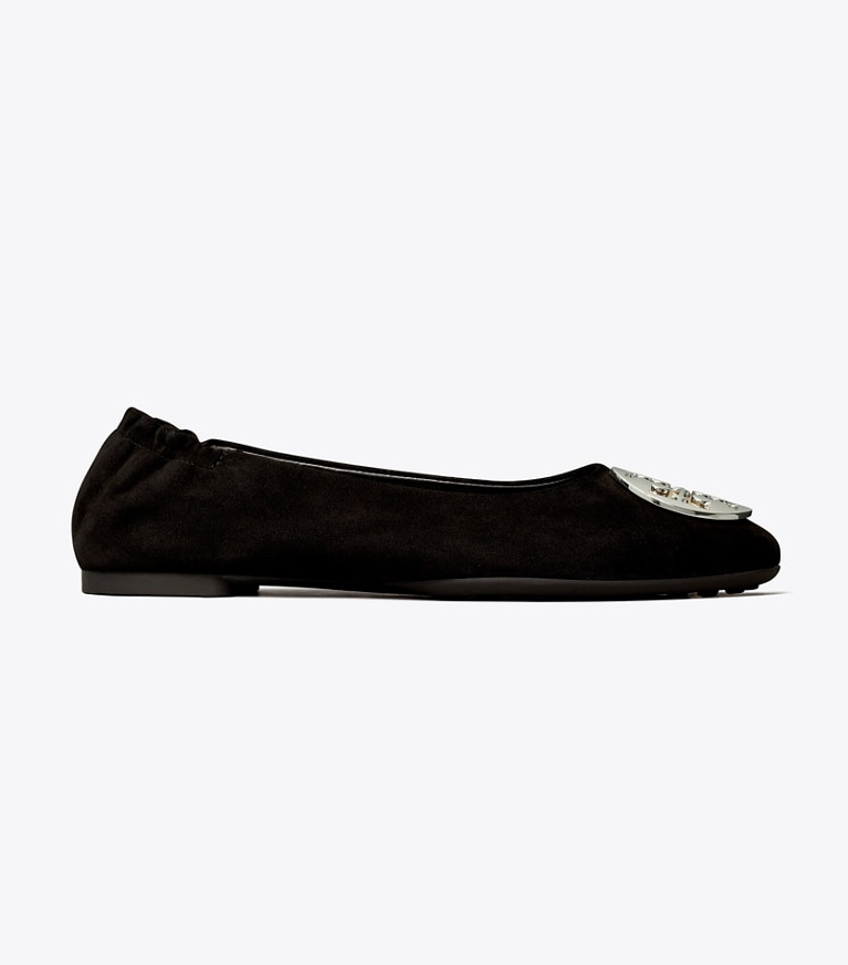 Tory Burch designer loafers Claire Ballerina in BLACK side