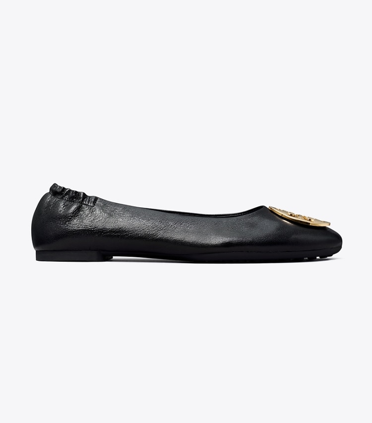 Tory Burch designer loafers Claire Ballerina in BLACK side