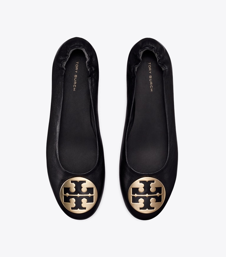 Grey tory burch flats best sale