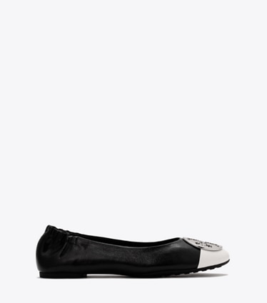Tory Burch 黒 レザーフラットシューズ ブラック レザー フラット シューズ | レディース | トリー バーチ公式
