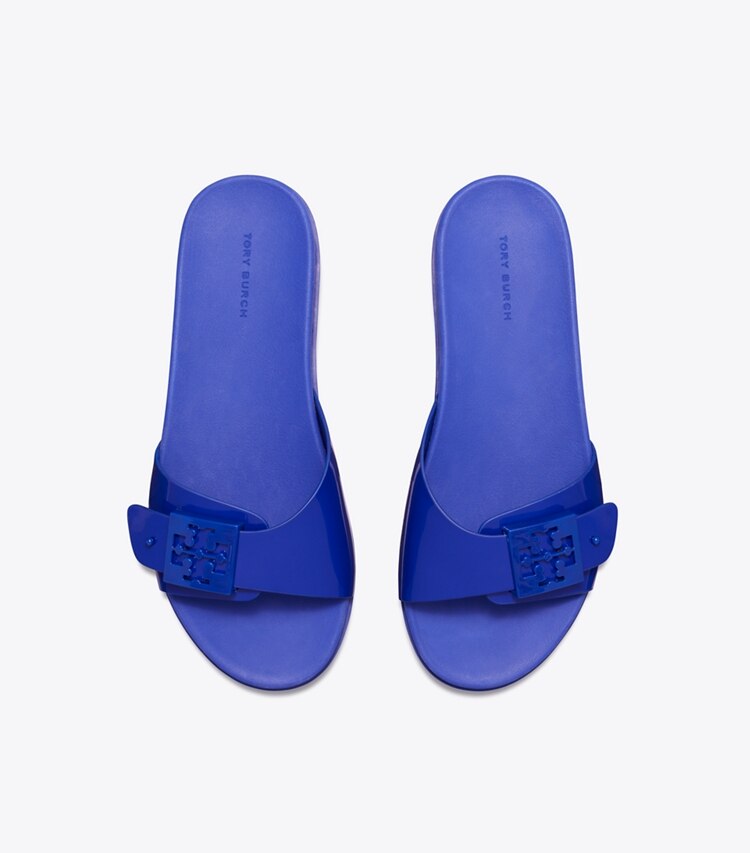 Tory Burch designer sandales Claquettes à boucle in BALLPOINT BLUE / BALLPOINT BLUE dessus