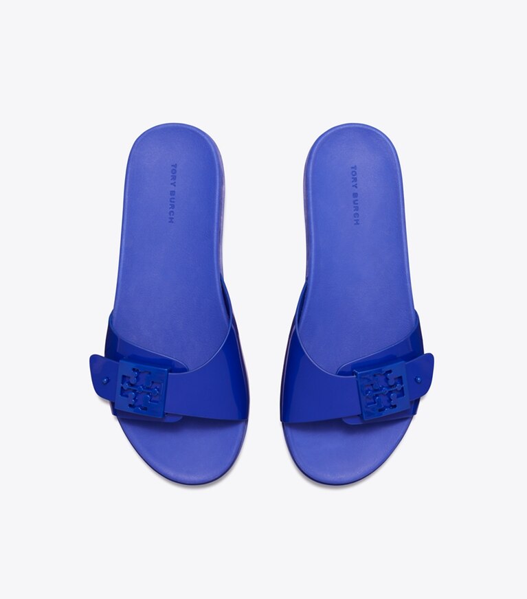 Tory Burch designer sandales Claquettes à boucle in BALLPOINT BLUE / BALLPOINT BLUE dessus