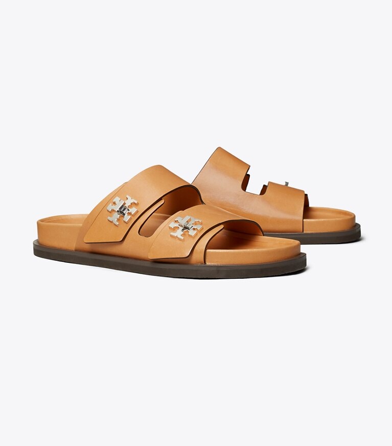 Tory Burch designer sandales Claquettes à fermoir dans CAMELLO angle