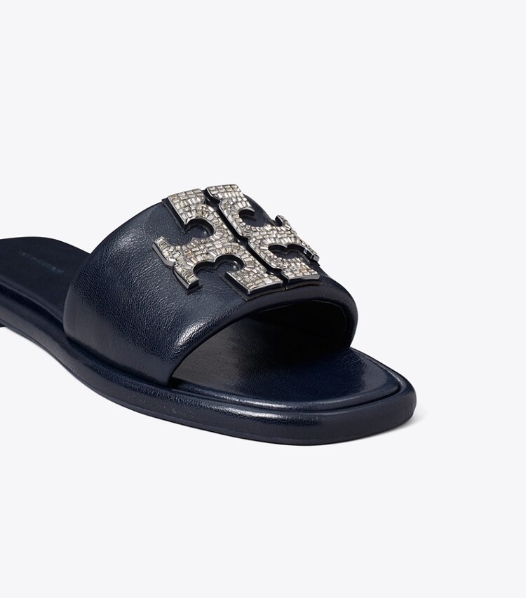 Tory Burch designer sandales Claquettes Deco Double T in NEW NAVY informations