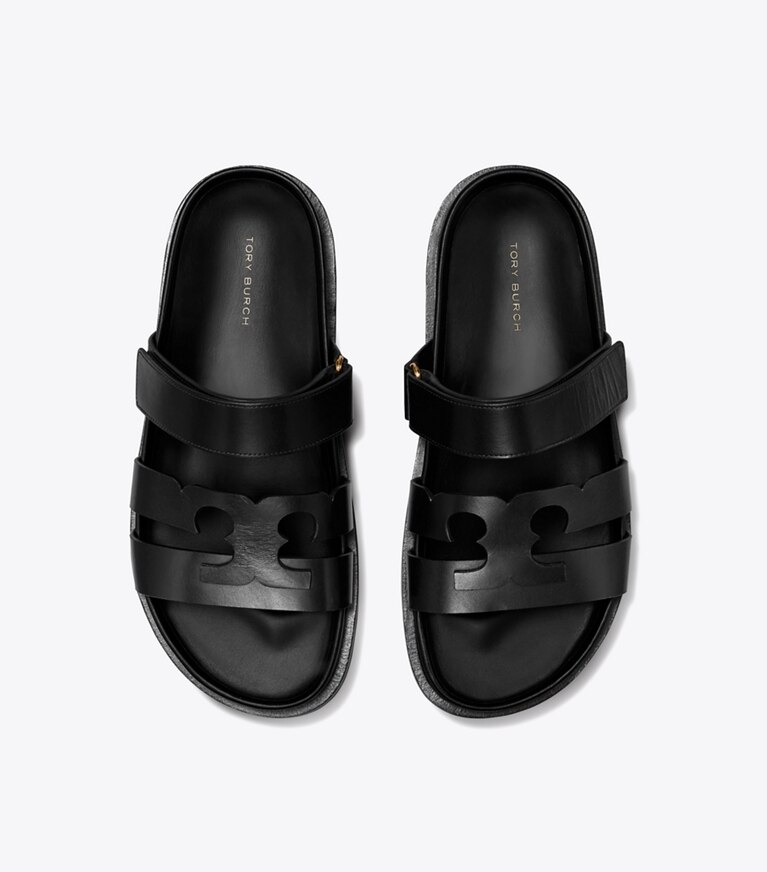 Tory Burch designer sandales Claquettes Ines in PERFECT BLACK angle