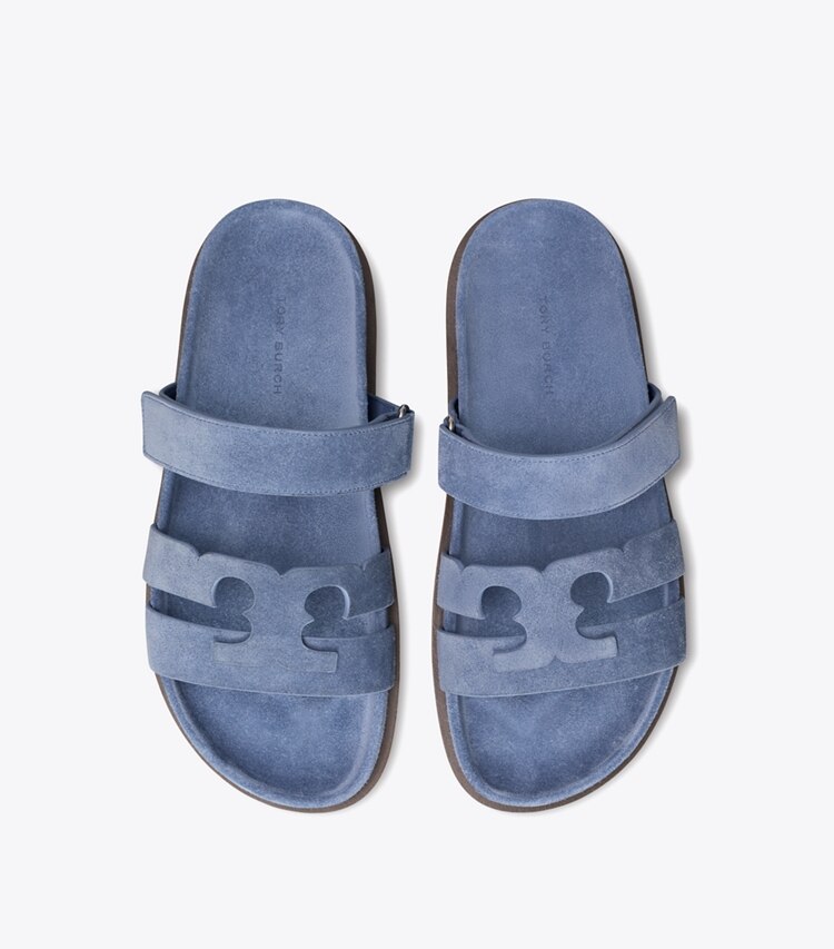 Tory Burch designer sandales Claquettes Ines in SOFT BLUE dessus