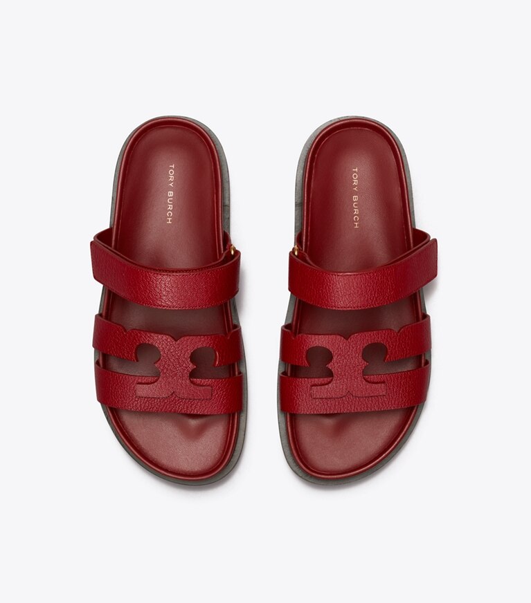 Tory Burch designer sandales Claquettes Ines dans RUBY vue du dessus