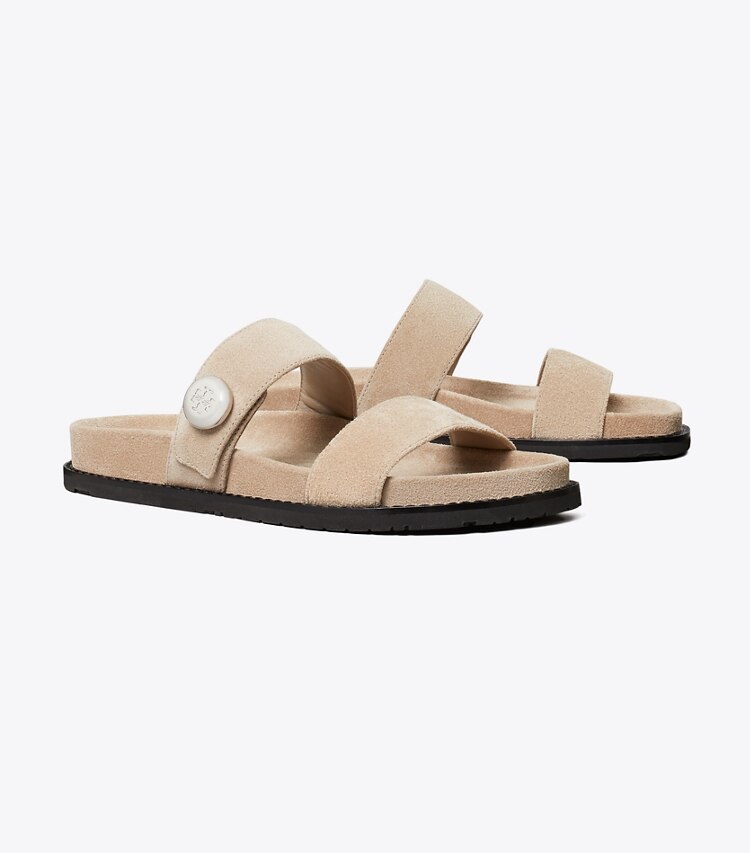Tory Burch designer sandales Claquettes Romy dans AVOLA angle