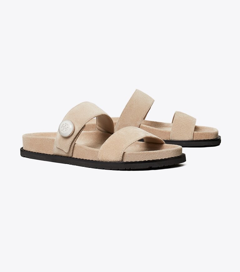 Tory Burch designer sandales Claquettes Romy dans AVOLA angle