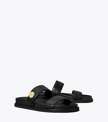 Tory Burch designer sandales Claquettes Romy in PERFECT BLACK angle