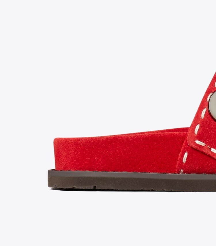 Tory Burch designer sandales Claquettes Romy in TOUCAN RED informations