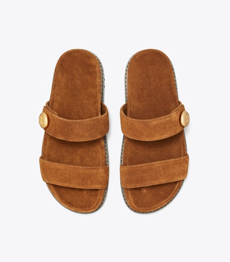 Tory Burch designer sandales Claquettes Romy in Park Bench angle