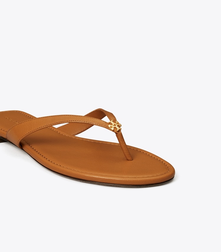 Tory Burch designer sandals Classic Flip-Flop in CARAMEL CORN detail