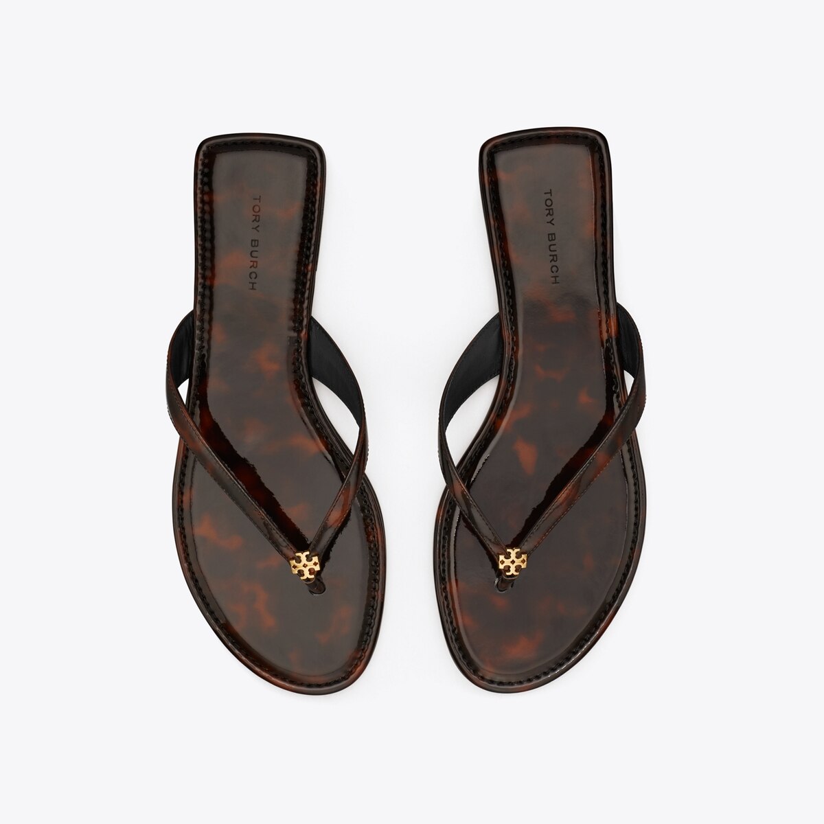 Tory burch flip flops black hotsell