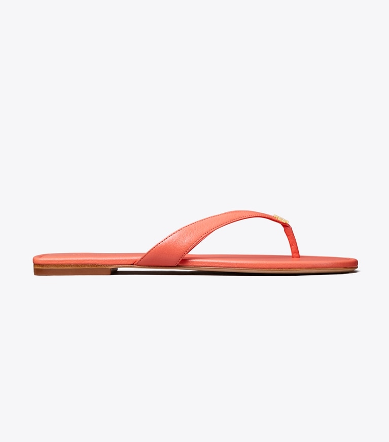Tory Burch designer sandals Classic Flip-Flop in CORAL CRUSH angle