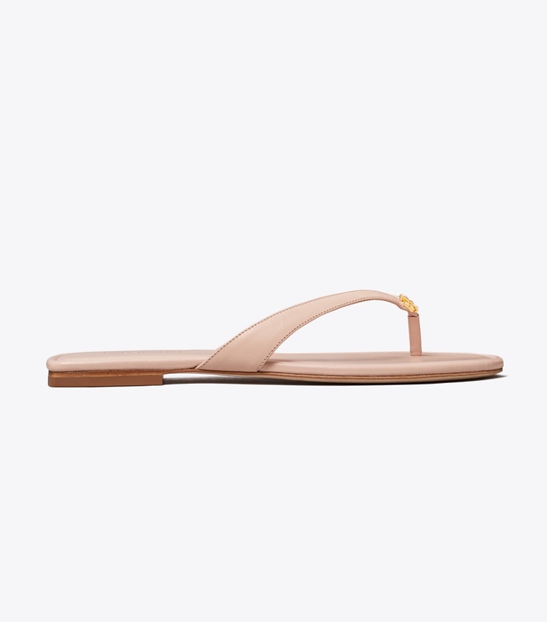 Tory Burch designer sandals Classic Flip-Flop in SHELL PINK angle