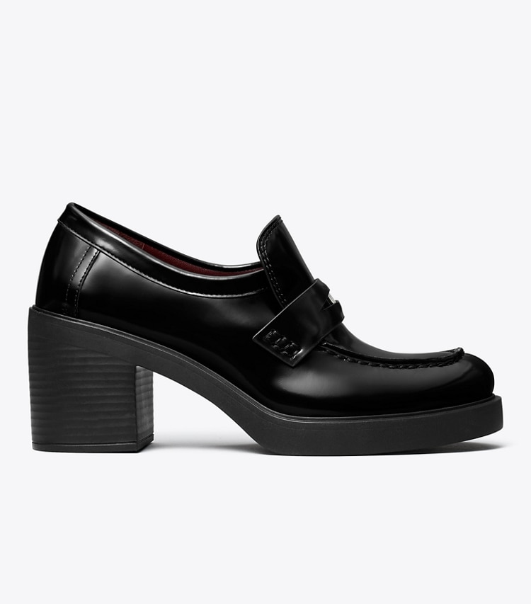 Tory Burch designer ヒール クラシック ラグローファー in PERFECT BLACK side
