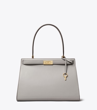 Tory Burch designer tote bags Classic Lee Radziwill Bag in LOUTRE front