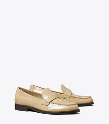 Tory Burch designer flats Classic Loafer in PALO SANTO angle