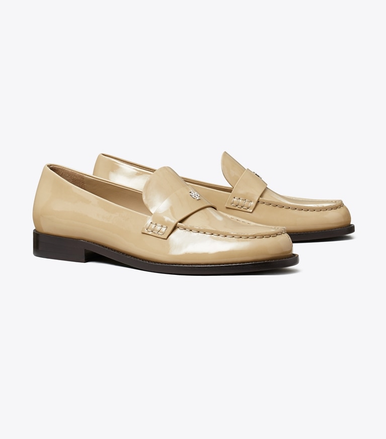 Tory Burch designer flats Classic Loafer in PALO SANTO angle