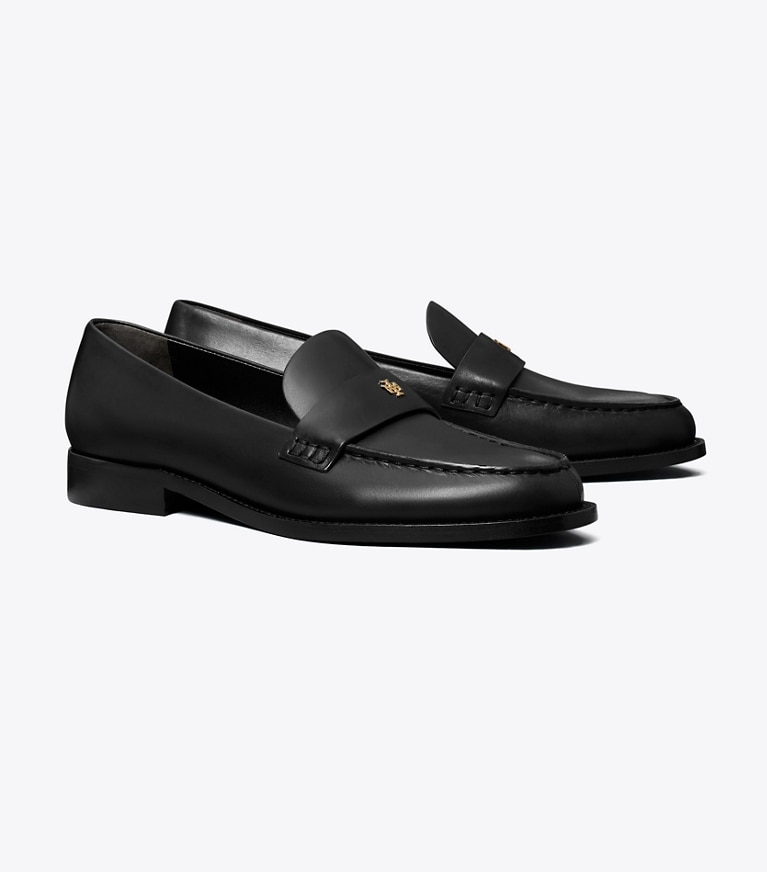 Tory Burch designer flats Classic Loafer in PERFECT BLACK angle