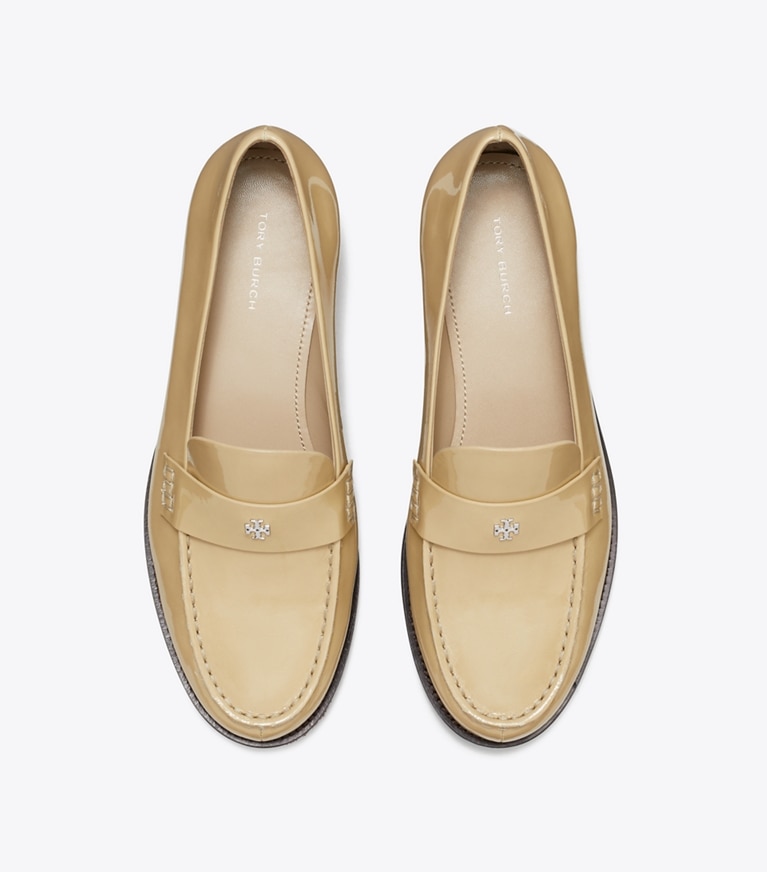 Tory Burch designer flats Classic Loafer in PALO SANTO overhead