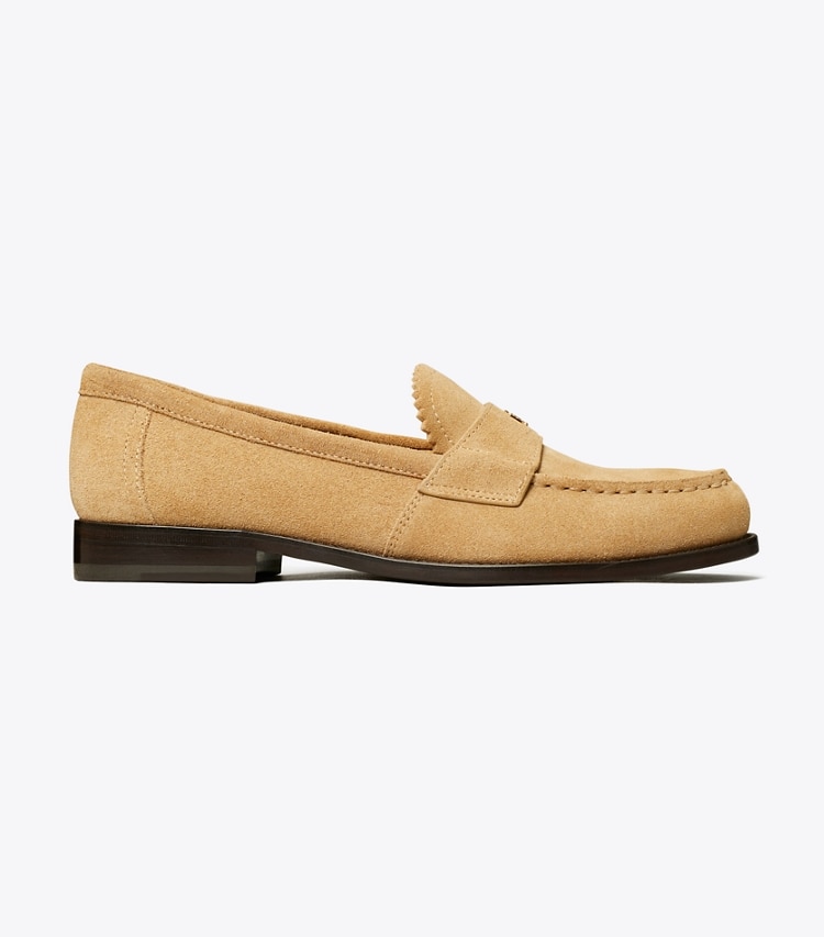 Tory Burch designer flats Classic Loafer in CAMELLO side