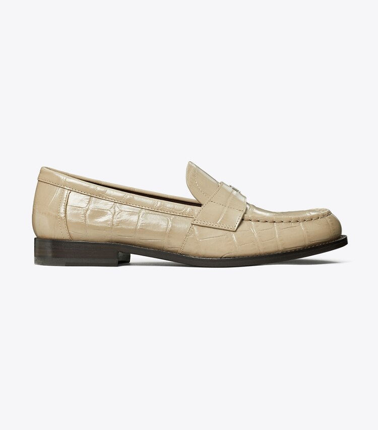 Tory Burch designer flats Classic Loafer in STORMY GRAY side
