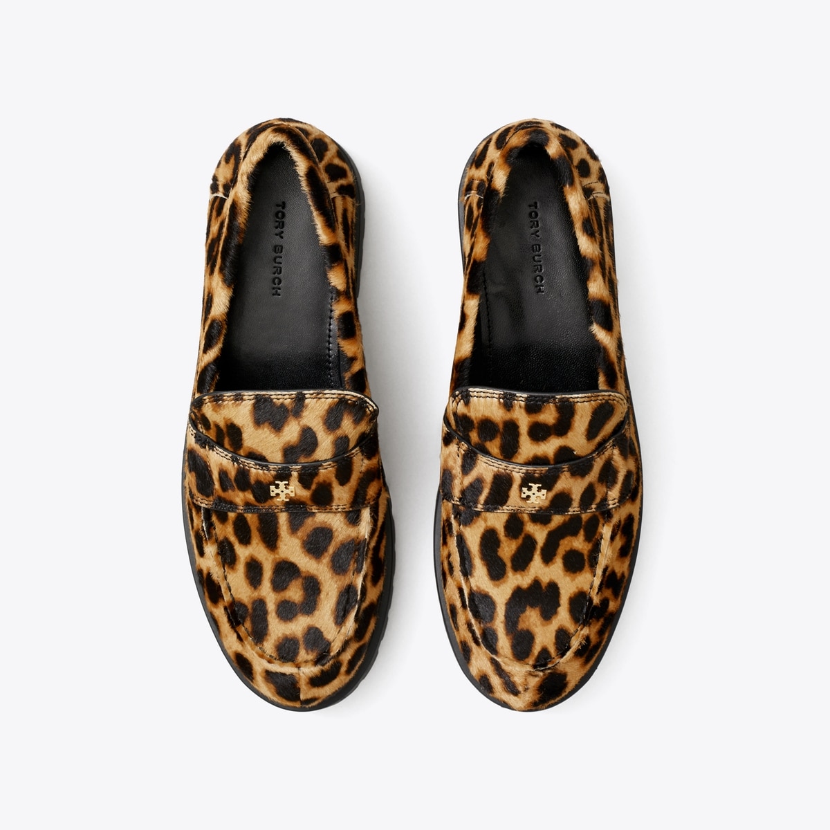 Tory Burch purchases Reva Leopard Print Fur Logo Flat 7.5