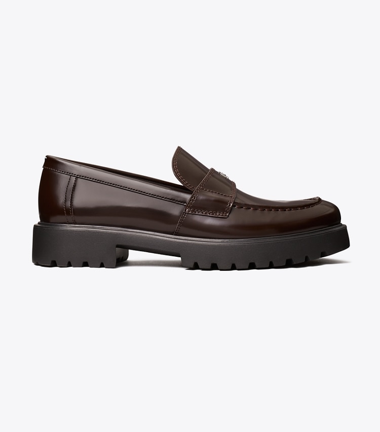 Tory Burch designer flats Classic Lug Loafer in COCOA side