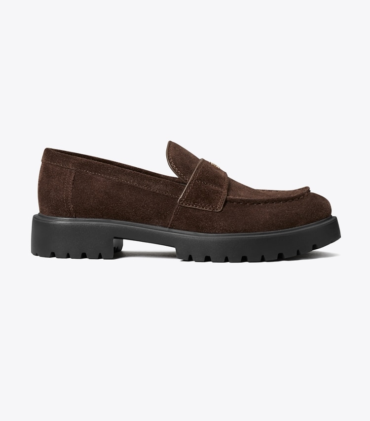 Tory Burch designer flats Classic Lug Loafer in DARK COCOA side
